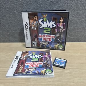 The Sims 2: Apartment Pets (Nintendo DS, 2008) Complete CIB - Tested & Working